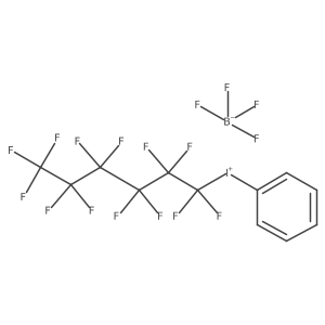 Phenyl(tridecafluorohexyl)iodanium tetrafluoridoborate(1-)结构式