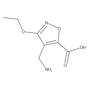 4-(Aminomethyl)-3-ethoxyisoxazole-5-carboxylic acid结构式