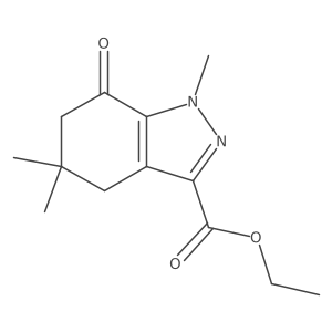 Ethyl 1,5,5-trimethyl-7-oxo-4,5,6,7-tetrahydro-1H-indazole-3-carboxylate Structure