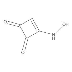 3-(Hydroxyamino)-3-cyclobutene-1,2-dione结构式