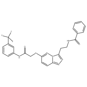 N-(2-(6-((2-oxo-2-((3-(trifluoromethyl)phenyl)amino)ethyl)thio)-[1,2,4]triazolo[4,3-b]pyridazin-3-yl)ethyl)benzamide Structure