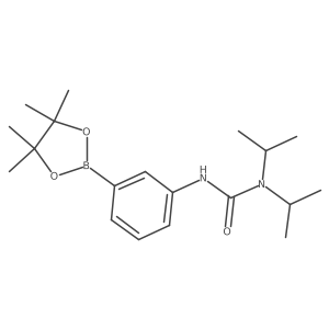 1,1-Diisopropyl-3-(3-(4,4,5,5-tetramethyl-1,3,2-dioxaborolan-2-yl)phenyl)urea结构式