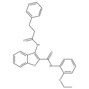 N-(2-ethoxyphenyl)-3-(3-phenylpropanamido)benzofuran-2-carboxamide Structure