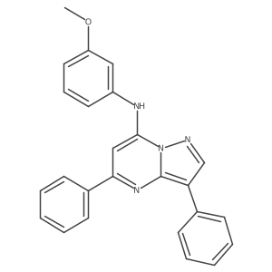 N-(3-methoxyphenyl)-3,5-diphenylpyrazolo[1,5-a]pyrimidin-7-amine结构式
