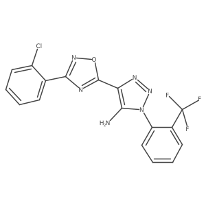 4-(3-(2-chlorophenyl)-1,2,4-oxadiazol-5-yl)-1-(2-(trifluoromethyl)phenyl)-1H-1,2,3-triazol-5-amine Structure