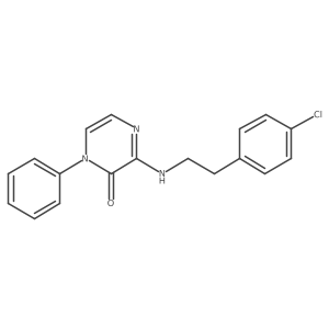 3-{[2-(4-Chlorophenyl)ethyl]amino}-1-phenyl-1,2-dihydropyrazin-2-one结构式