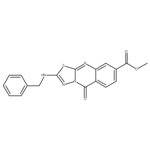 methyl 2-(benzylamino)-5-oxo-5H-[1,3,4]thiadiazolo[2,3-b]quinazoline-8-carboxylate结构式