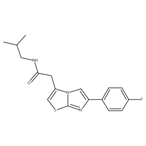2-(6-(4-fluorophenyl)imidazo[2,1-b]thiazol-3-yl)-N-isobutylacetamide结构式