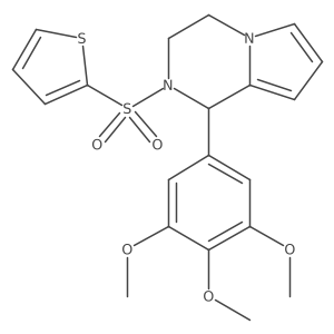 2-(Thiophen-2-ylsulfonyl)-1-(3,4,5-trimethoxyphenyl)-1,2,3,4-tetrahydropyrrolo[1,2-a]pyrazine结构式