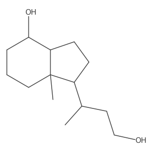 (1R,3aR,4S,7aR)-1-[(2R)-4-hydroxybutan-2-yl]-7a-methyl-octahydro-1H-inden-4-ol结构式