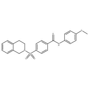 4-((3,4-dihydroisoquinolin-2(1H)-yl)sulfonyl)-N-(4-(methylthio)phenyl)benzamide结构式