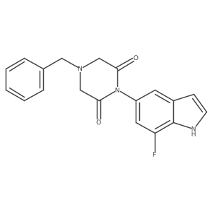 1-(7-Fluoro-1H-indol-5-yl)-4-(phenylmethyl)-2,6-piperazinedione Structure