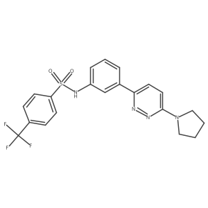 N-(3-(6-(pyrrolidin-1-yl)pyridazin-3-yl)phenyl)-4-(trifluoromethyl)benzenesulfonamide Structure