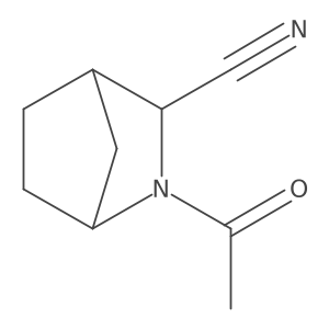 2-Azabicyclo[2.2.1]heptane-3-carbonitrile, 2-acetyl- Structure