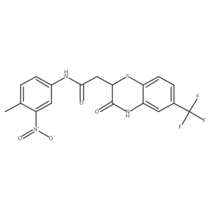 N-(4-methyl-3-nitrophenyl)-2-[3-oxo-6-(trifluoromethyl)-3,4-dihydro-2H-1,4-benzothiazin-2-yl]acetamide Structure