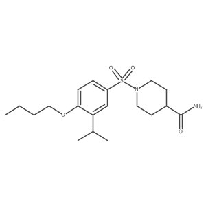 1-[(4-Butoxy-3-isopropylphenyl)sulfonyl]-4-piperidinecarboxamide Structure