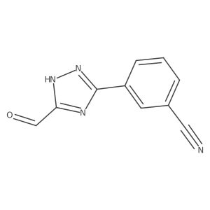 3-(5-Formyl-4H-1,2,4-triazol-3-YL)benzonitrile Structure
