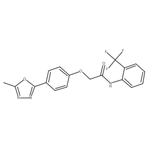 2-[4-(5-methyl-1,3,4-oxadiazol-2-yl)phenoxy]-N-[2-(trifluoromethyl)phenyl]acetamide结构式