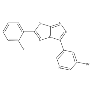 3-(5-Bromo-3-pyridinyl)-6-(2-fluorophenyl)[1,2,4]triazolo[3,4-b][1,3,4]thiadiazole结构式