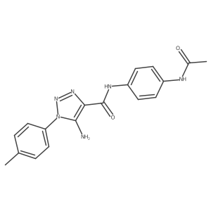 N-[4-(acetylamino)phenyl]-5-amino-1-(4-methylphenyl)-1H-1,2,3-triazole-4-carboxamide Structure
