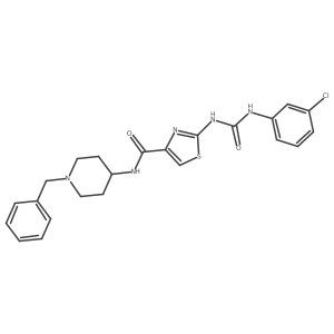 N-(1-benzylpiperidin-4-yl)-2-(3-(3-chlorophenyl)ureido)thiazole-4-carboxamide Structure