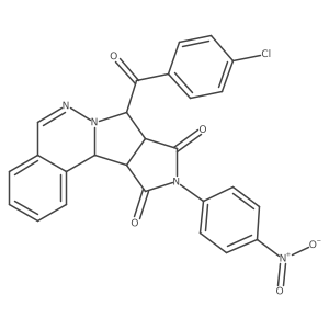 (11S,12R,16S)-11-(4-chlorobenzoyl)-14-(4-nitrophenyl)-9,10,14-triazatetracyclo[8.6.0.02,7.012,16]hexadeca-2,4,6,8-tetraene-13,15-dione Structure
