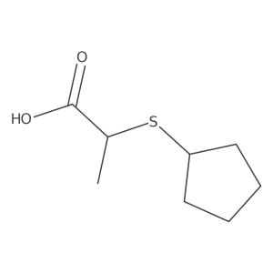 2-(Cyclopentylsulfanyl)propanoic acid结构式