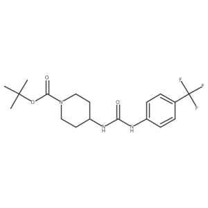 Tert-butyl 4-(3-(4-(trifluoromethyl)phenyl)ureido)piperidine-1-carboxylate Structure