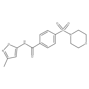 N-(3-methyl-1,2-oxazol-5-yl)-4-(morpholine-4-sulfonyl)benzamide结构式