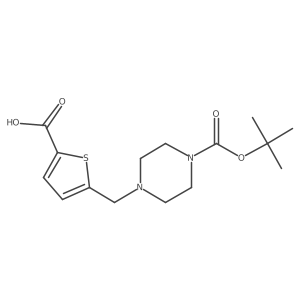 5-{[4-(Tert-butoxycarbonyl)piperazin-1-yl]methyl}thiophene-2-carboxylic acid Structure