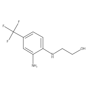 2-((2-Hydroxyethyl)amino)-5-(trifluoromethyl)aniline结构式