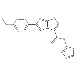 6-(4-methoxyphenyl)-N-(thiazol-2-yl)imidazo[2,1-b]thiazole-3-carboxamide Structure