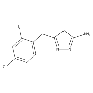 2-Amino-5-(4-chloro-2-fluorobenzyl)-1,3,4-thiadiazole Structure