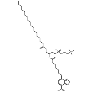 (R)-2-((6-((7-Nitrobenzo[c][1,2,5]oxadiazol-4-yl)amino)hexanoyl)oxy)-3-(oleoyloxy)propyl (2-(trimethylammonio)ethyl) phosphate Structure