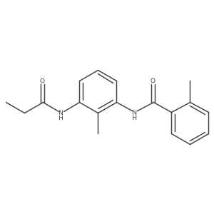2-methyl-N-[2-methyl-3-(propionylamino)phenyl]benzamide结构式