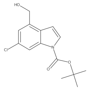 6-Chloro-4-hydroxymethyl-indole-1-carboxylic acid tert-butyl ester结构式