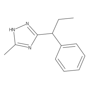 3-Methyl-5-(1-phenylpropyl)-1H-1,2,4-triazole结构式