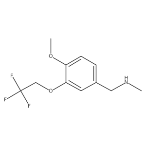 {[4-Methoxy-3-(2,2,2-trifluoroethoxy)phenyl]methyl}(methyl)amine结构式