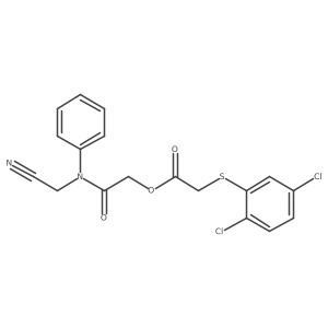 [(Cyanomethyl)(phenyl)carbamoyl]methyl 2-[(2,5-dichlorophenyl)sulfanyl]acetate Structure