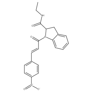 (Z)-N-ethyl-1-(3-(4-nitrophenyl)acryloyl)indoline-2-carboxamide Structure