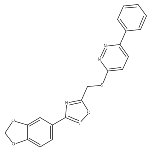3-({[3-(1,3-Benzodioxol-5-yl)-1,2,4-oxadiazol-5-yl]methyl}thio)-6-phenylpyridazine结构式