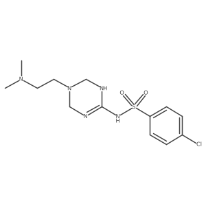 CN(C)CCN1CN=C(NS(=O)(=O)c2ccc(Cl)cc2)NC1结构式