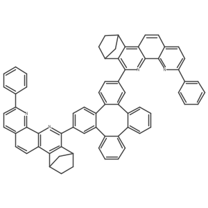 9-Phenyl-14-[7-(9-phenyl-10,13-diazapentacyclo[14.2.1.02,15.03,12.06,11]nonadeca-2,4,6(11),7,9,12,14-heptaen-14-yl)tetraphenylen-2-yl]-10,13-diazapentacyclo[14.2.1.02,15.03,12.06,11]nonadeca-2,4,6(11),7,9,12,14-heptaene Structure