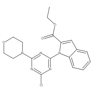 Ethyl 1-(4-chloro-6-morpholino-1,3,5-triazin-2-yl)-1H-indole-2-carboxylate Structure