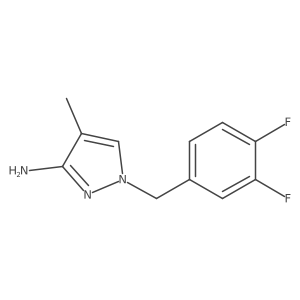 1-(3,4-difluorobenzyl)-4-methyl-1H-pyrazol-3-amine结构式