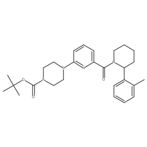4-[6-(2-o-Tolyl-piperidine-1-carbonyl)-pyridin-2-yl]-piperazine-1-carboxylic acid tert-butyl ester Structure