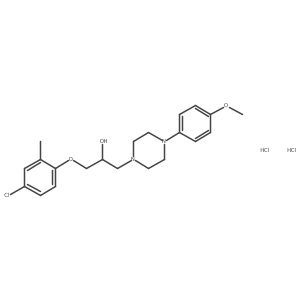 1-(4-Chloro-2-methylphenoxy)-3-[4-(4-methoxyphenyl)piperazin-1-YL]propan-2-OL dihydrochloride结构式
