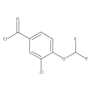 3-Chloro-4-[(difluoromethyl)oxy]benzoyl chloride结构式