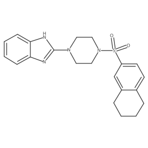 2-(4-((5,6,7,8-tetrahydronaphthalen-2-yl)sulfonyl)piperazin-1-yl)-1H-benzo[d]imidazole结构式