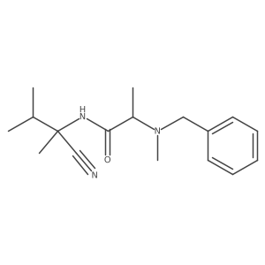 2-[benzyl(methyl)amino]-N-(1-cyano-1,2-dimethylpropyl)propanamide Structure